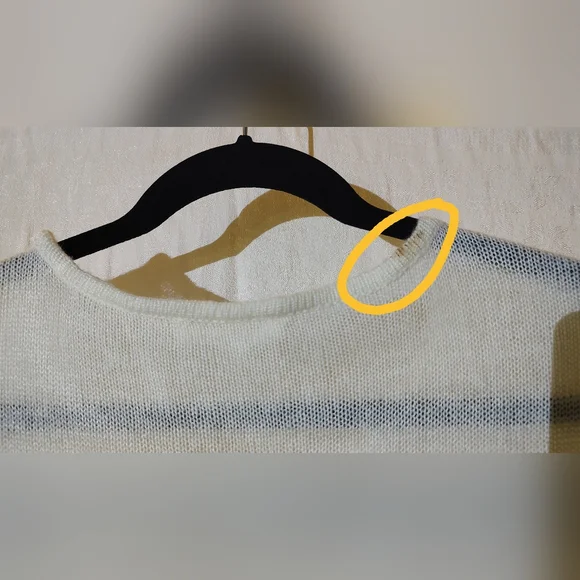 **SOLD** Vince Camuto Ombre Cream & Pink Pullover Scoop Neck Sweater Sz L - Picture 9 of 9